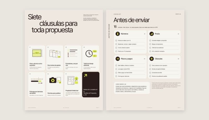 Guía de Honorarios: cláusulas y lista de revisión